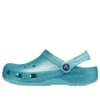 Klasické třpytivé nazouváky „Blue Teal“