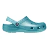 Klasické třpytivé nazouváky „Blue Teal“