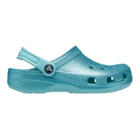 Klasické třpytivé nazouváky „Blue Teal“