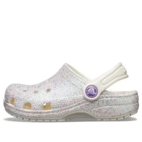 Klasické třpytivé nazouváky „Silver White“