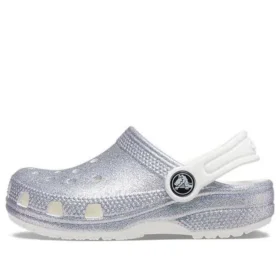 Klasické třpytivé sandály „Silver White“