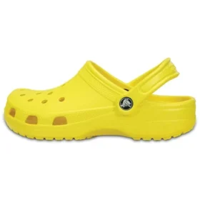 Klasické unisexové plážové sandály Crocs v zářivě žluté barvě