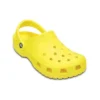 Klasické unisexové plážové sandály Crocs v zářivě žluté barvě
