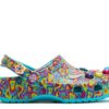 Lisa Frank x Classic Clog Kids „Digital Aqua Multi Hearts“