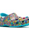 Lisa Frank x Classic Clog Kids „Digital Aqua Multi Hearts“