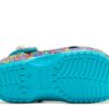 Lisa Frank x Classic Clog Kids „Digital Aqua Multi Hearts“