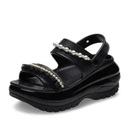 Mega Crush Pearl Ruffle Sandal „Black“