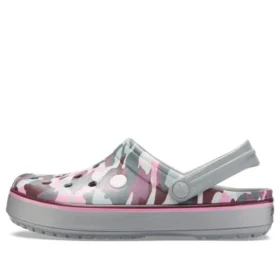 Nazouváky Crocband Graphic III „Grey Pink“