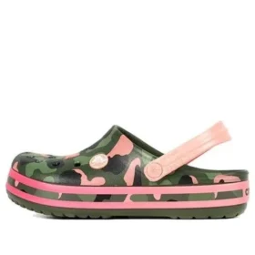 Nazouváky Crocband Multi Graphic „Green Pink“