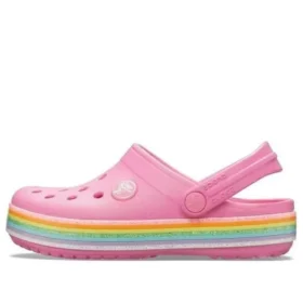 Nazouváky Crocband Rainbow Glitter „Pink“