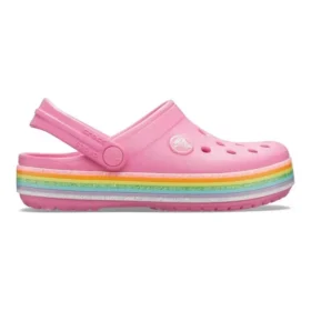 Nazouváky Crocband Rainbow Glitter „Pink“