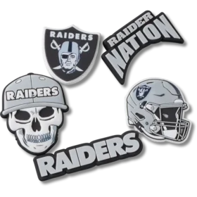 NFL Las Vegas Raiders – sada 5 ozdob na boty Jibbitz™