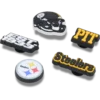NFL Pittsburgh Steelers – balení 5 kusů ozdob na boty Jibbitz NFL Pittsburgh Steelers – balení 5 kusů ozdob na boty Jibbitz