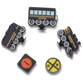 Ozdoby Jibbitz™ 3D Train, balení po 5 kusech