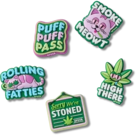 Ozdoby Jibbitz „420 Hemp Cuties“ (balení po 5 ks)
