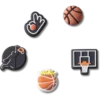 Ozdoby Jibbitz „Basketball Team“ (balení po 5 kusech)