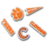 Ozdoby Jibbitz™ Clemson Univ, balení po 5 kusech
