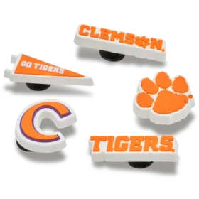 Ozdoby Jibbitz™ Clemson Univ, balení po 5 kusech