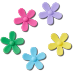 Ozdoby Jibbitz Flower Power, balení po 5 kusech