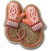 Ozdoby Jibbitz „Glitter Pink Mittens“