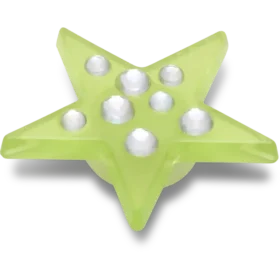 Ozdoby Jibbitz™ Green Gem Star