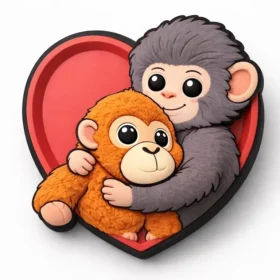 Ozdoby Jibbitz™ Monkey Love