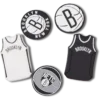 Ozdoby Jibbitz™ NBA Brooklyn Nets, balení po 5 kusech