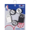 Ozdoby Jibbitz™ NBA Brooklyn Nets, balení po 5 kusech
