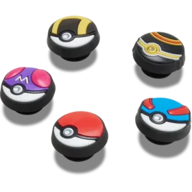 Ozdoby Jibbitz™ Poke Ball, balení po 5 kusech