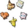 Ozdoby Jibbitz™ s postavami z Pokémonu, balení po 5 kusech