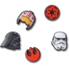 Ozdoby Jibbitz se symboly ze Star Wars, balení po 5 kusech Ozdoby Jibbitz se symboly ze Star Wars, balení po 5 kusech
