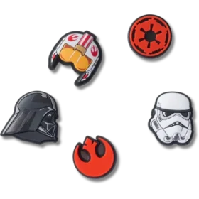 Ozdoby Jibbitz se symboly ze Star Wars, balení po 5 kusech