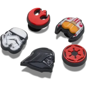 Ozdoby Jibbitz se symboly ze Star Wars, balení po 5 kusech