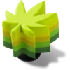 Ozdoby Jibbitz „Stacked Hemp Leaf“