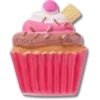 Ozdoby Jibbitz ve tvaru čokoládového cupcaku
