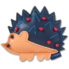 Ozdoby Jibbitz™ z umělé kůže ve tvaru ježka