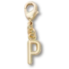 Zlatý přívěsek s písmenem P Ozdoba Jibbitz™