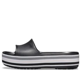 Platformové pantofle Crocband „Black Grey White“