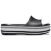 Platformové pantofle Crocband „Black Grey White“