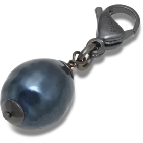 Přívěsek Jibbitz™ „Silver Black Smt Pearl“