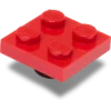 Přívěsky Lego® červená dlaždice 2×2 Ozdoby Jibbitz™