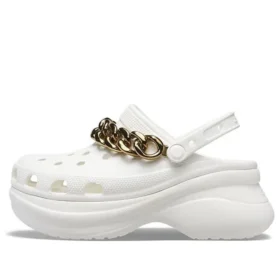 Retro sandály s řetízkem „White Gold“