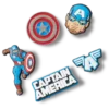 Sada 5 ozdob Jibbitz™ Captain America