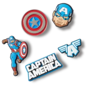 Sada 5 ozdob Jibbitz™ Captain America