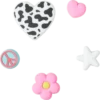 Sada 5 ozdob Jibbitz „Girly Icon“