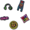 Sada 5 ozdob Jibbitz™ „Level up Gamer“