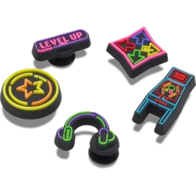 Sada 5 ozdob Jibbitz™ „Level up Gamer“