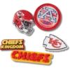 Sada 5 ozdob Jibbitz na boty s motivem NFL Kansas City Chiefs