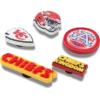 Sada 5 ozdob Jibbitz na boty s motivem NFL Kansas City Chiefs