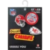 Sada 5 ozdob Jibbitz na boty s motivem NFL Kansas City Chiefs